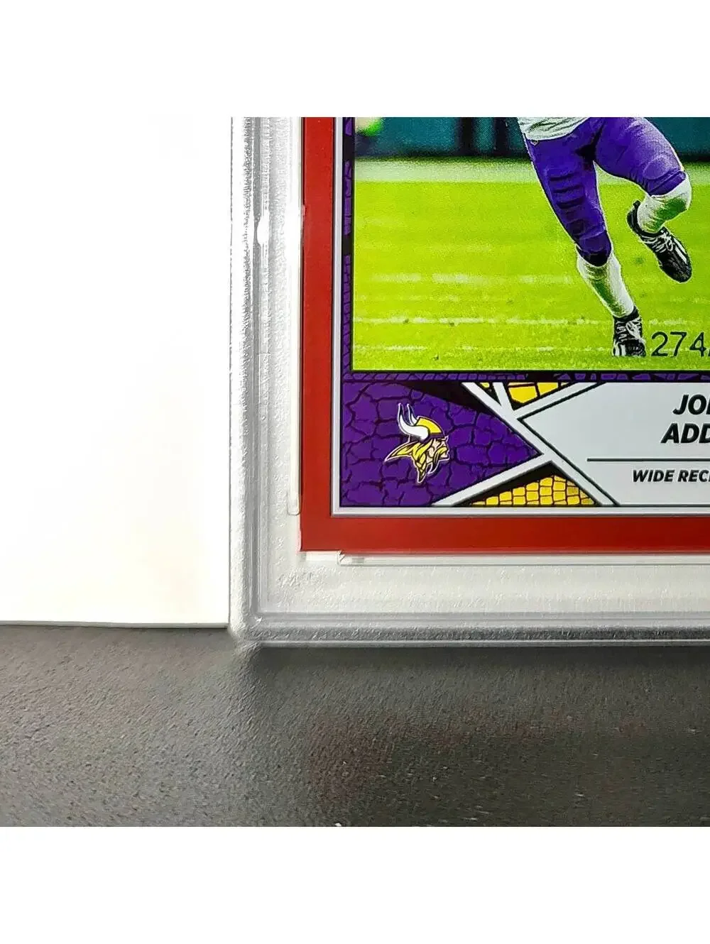 Jordan Addison 2024 Panini Sticker Collection 274/299 #2 Red Foil PSA 9 Mint